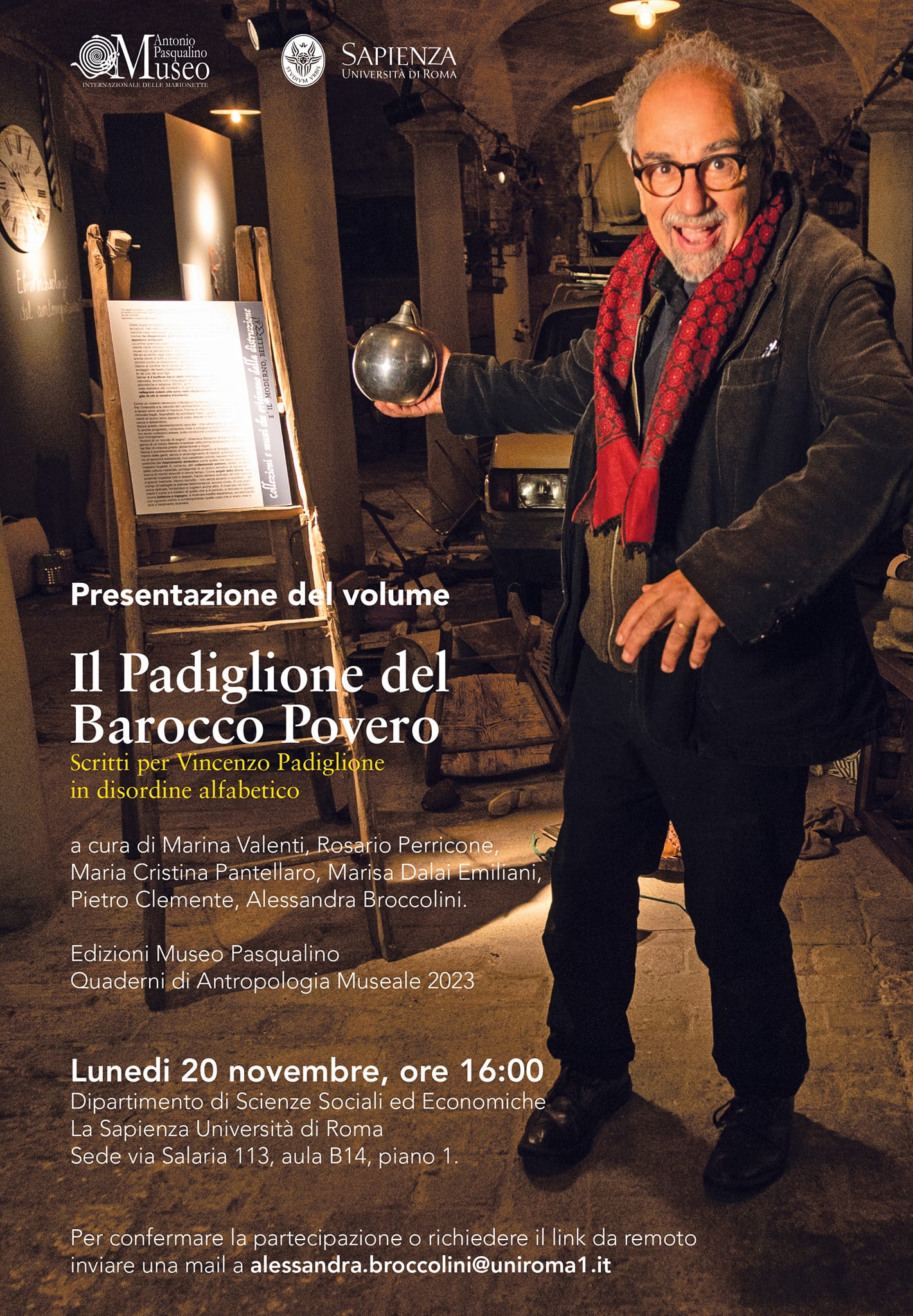 Il Padiglione del Barocco Povero, presentazione 20 novembre 2023, sapienza università di Roma
