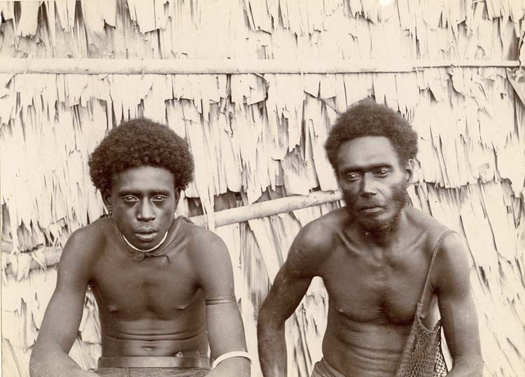 Man and youth, Solomon Islands Man and youth, Solomon Islands