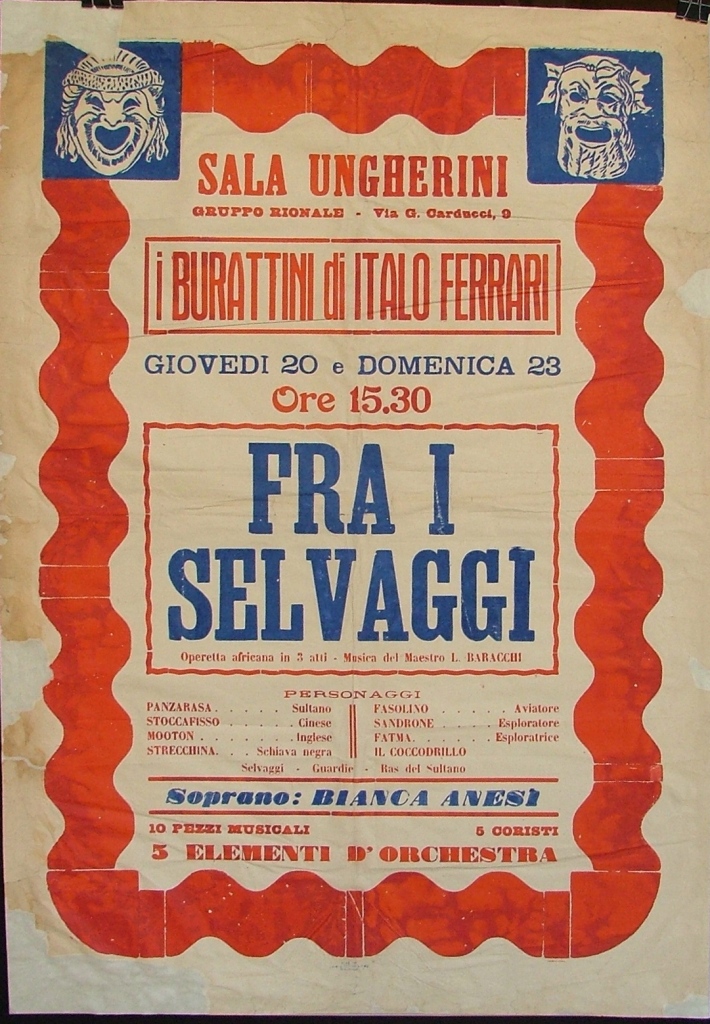 MET – Museo Etnografico degli Usi e Costumi della Gente di Romagna Manifesto Italo Ferrari, fra i selvaggi