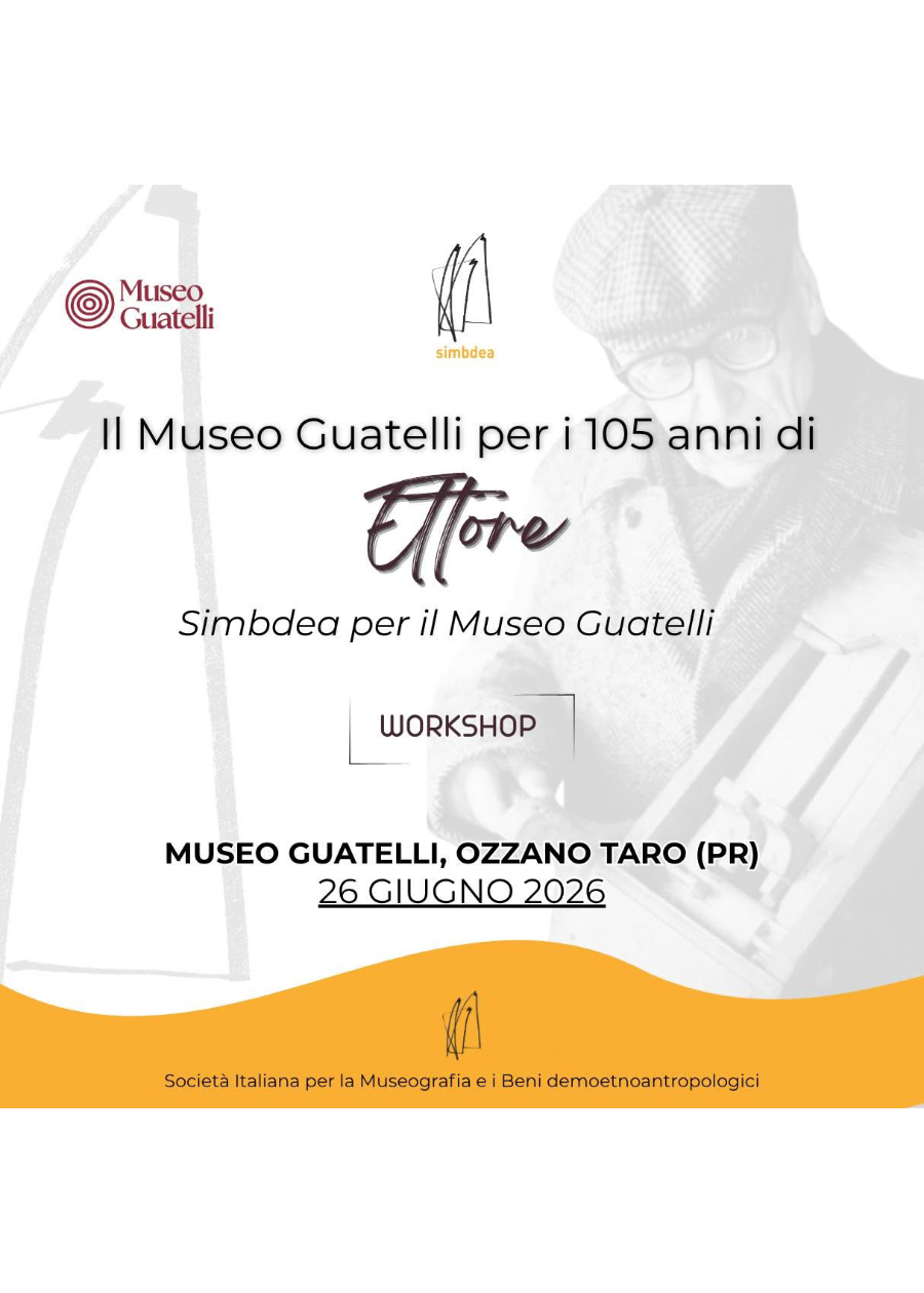 locandina simbdea per il museo guatelli nei 105 anni di ettore